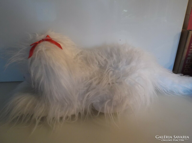 Pillow - dog shape - 50 x 25 cm + 20 cm tail - soft plush - brand new