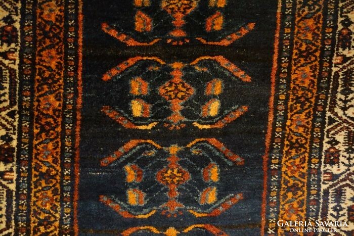 Antique hand-knotted Persian Malay oriental rug 335x110 cm