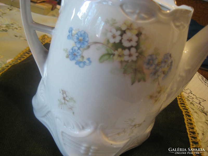 Hüttl tivadar beautiful Art Nouveau tea pourer, enclosing size 20 x 21 cm