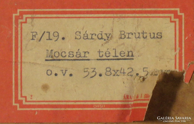 Sárdy Brutus : "Mocsár télen" 1941