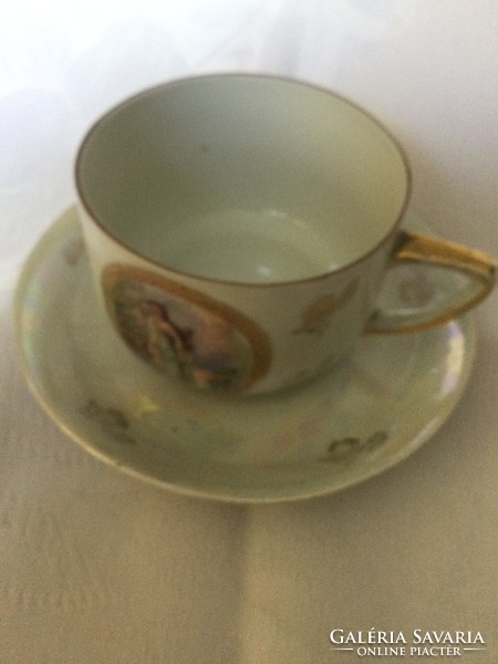 Antique scene of Victoria with rarer cup of tea
