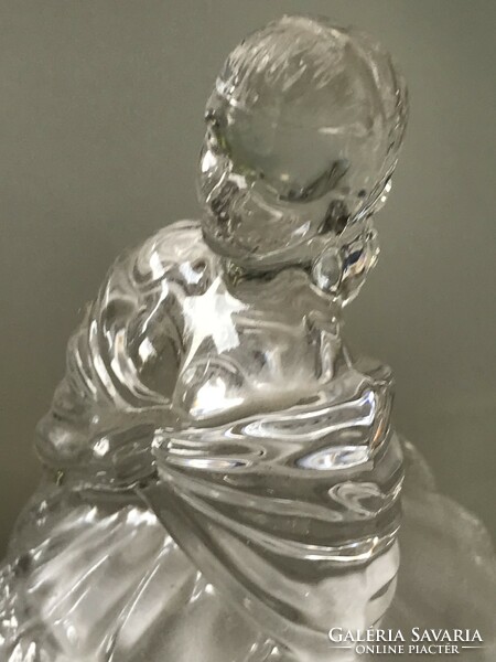 Kristály üvegszobor a 70-es évekből, RCR kristály, 15 cm magas