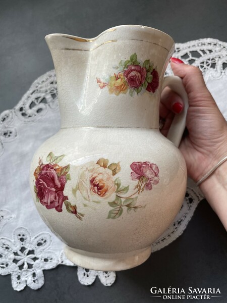 Pink antique porcelain jug