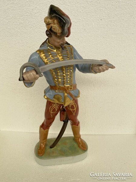 Antique Herend warrior hussar figure