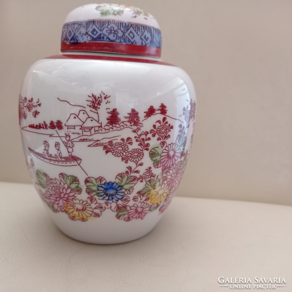 Japanese, porcelain tea grass holder, 13 cm high