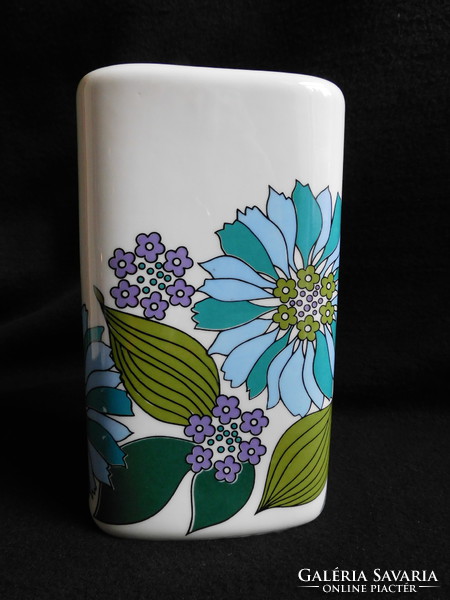 Rare raven house vase with retro, flower power pattern