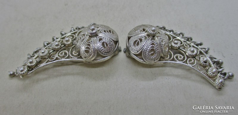Beautiful large handcrafted silver earrings