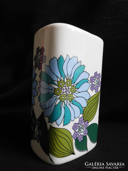 Rare raven house vase with retro, flower power pattern