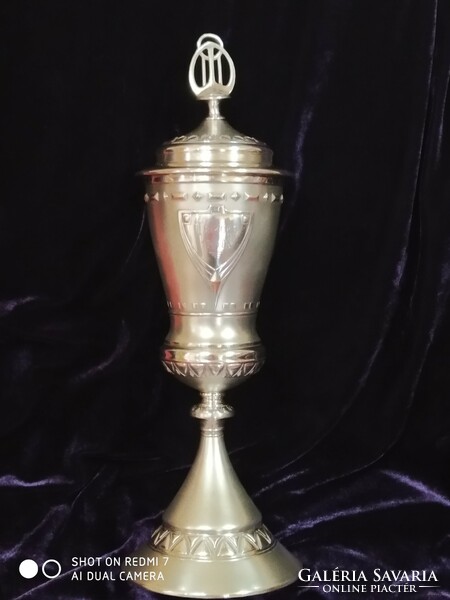 Antique silver plated wmf lid goblet with 1908 engraving