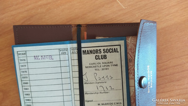 (K) Manors Social klub tagsági igazolvány 70-es évek