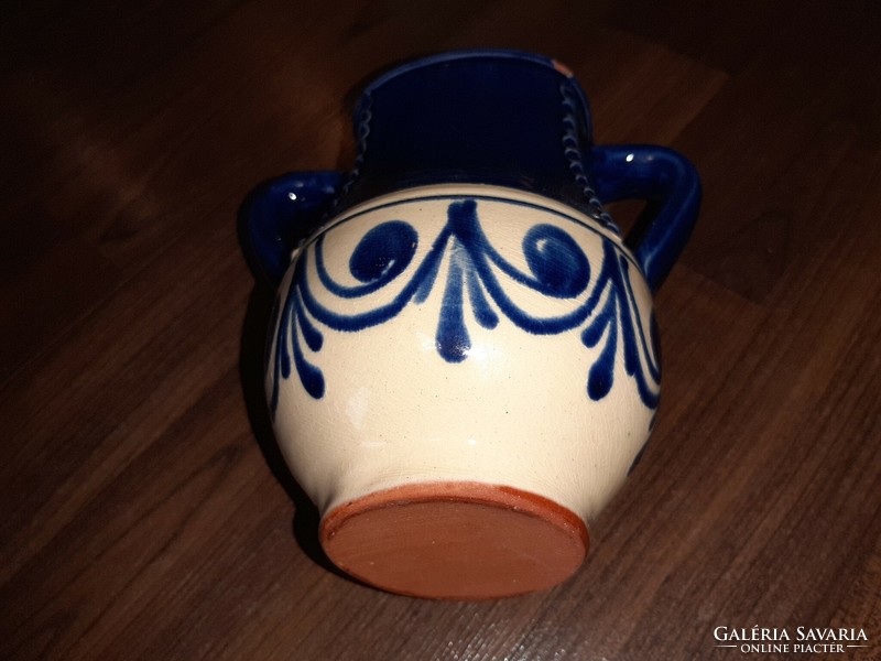 Vase with ceramic handles