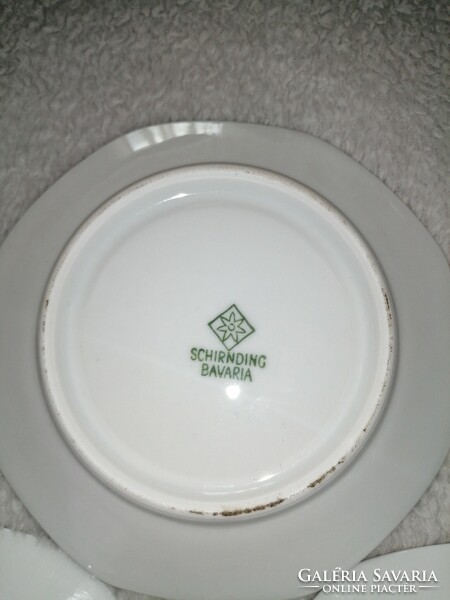 6 pcs, 8 square small bowls, placemats, plates. Bavaria.