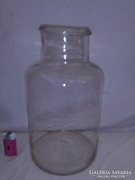 Old six liter sealed mason jar, huta glass