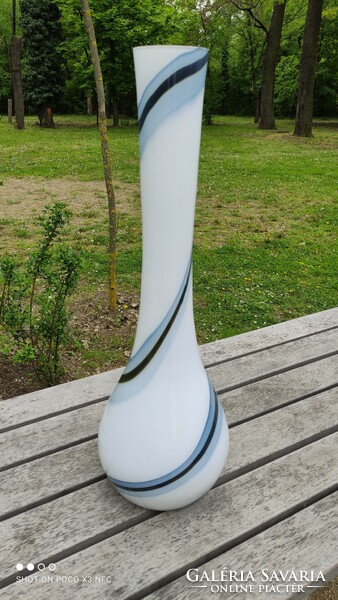 Giant size mid century Murano glass vase floor vase 75 cm high belly size more than 80 cm