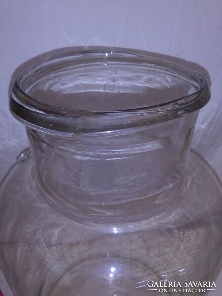 Old six liter sealed mason jar, huta glass