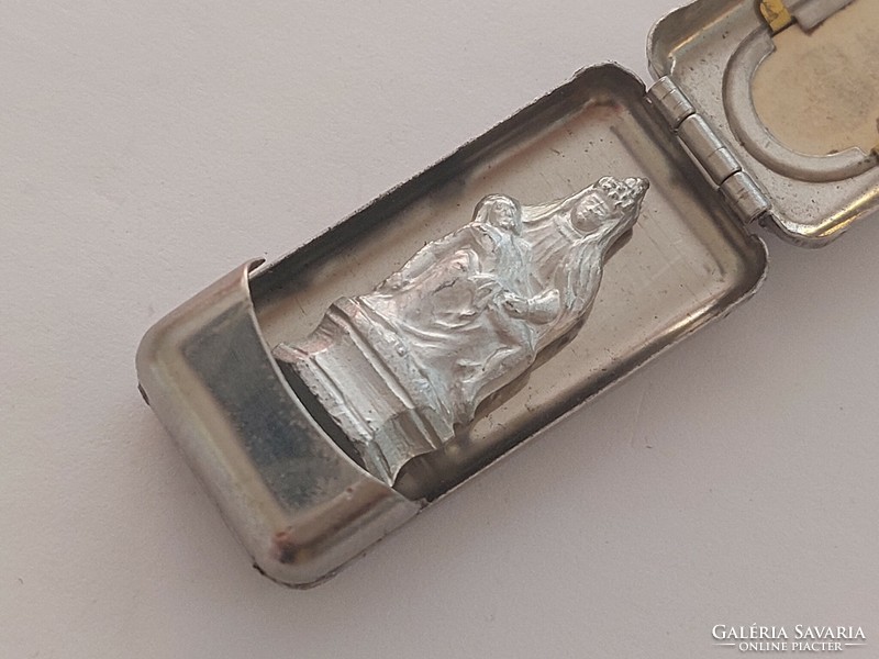 Old religious box relics pie miniature mary jesus