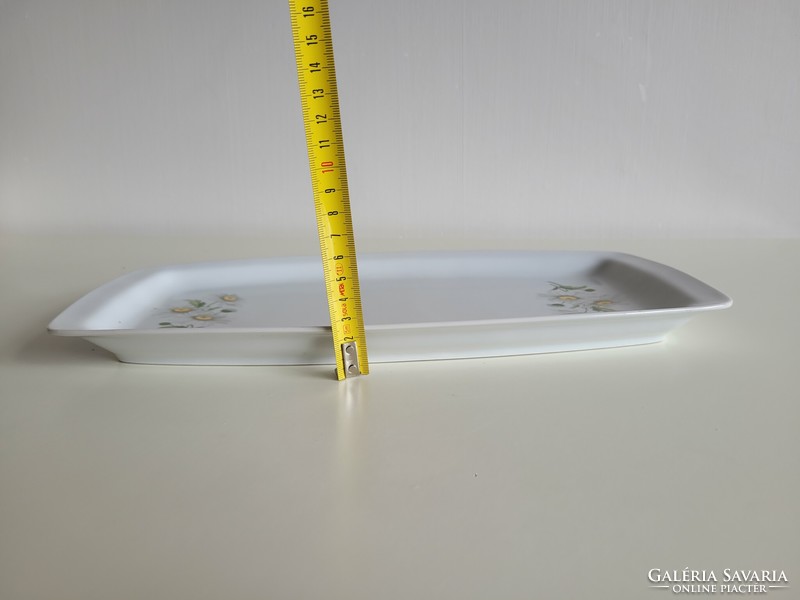 Régi retro Alföldi nagy méretű 36,5 cm porcelán tálca margaréta mintás tál