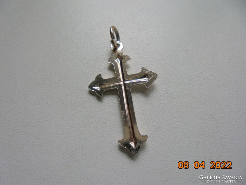 Silver-plated cross pendant
