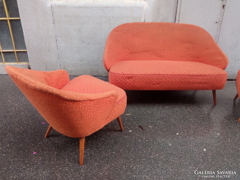 Mid century cocktail sofa and armchairs 1960s