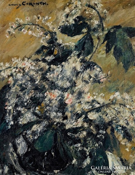 Lovis corinth - horse chestnut flowers - canvas reprint on scratch card