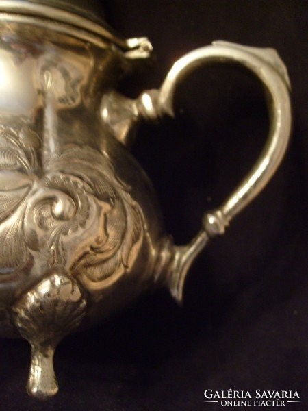 U8 antique Asian large silver plated coffee/tea with internal filter 750 gr pourer marked below