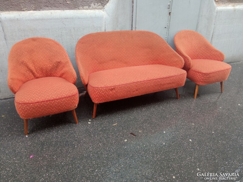 Mid century cocktail sofa and armchairs 1960s