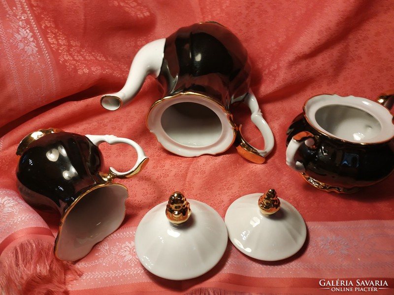 Set of beautiful porcelain coffee
