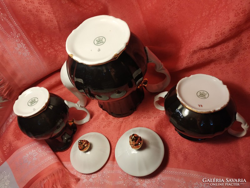 Set of beautiful porcelain coffee
