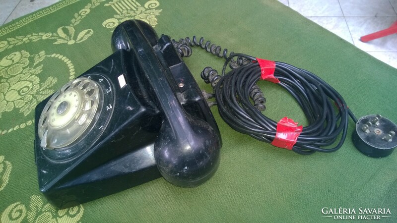 Retro 50-es évek vezetékes telefon-Bakelit tárcsás telefon kompl.
