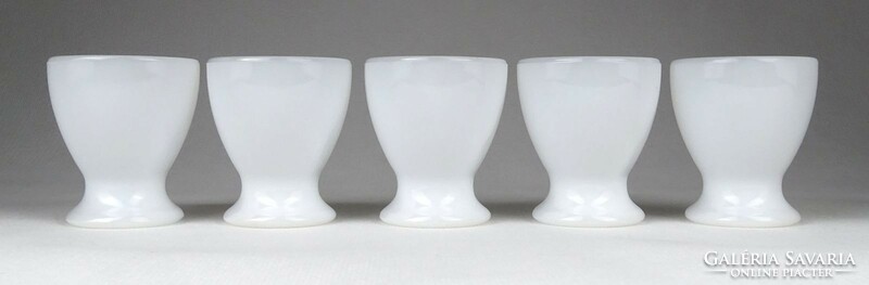 1I953 milky white glass egg cup with set 5 pcs