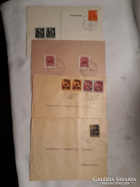 Envelopes, postcards, Győr 1940s
