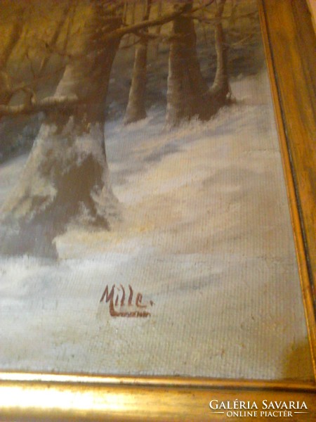 Mille vagy Miller "Téli erdő" festménye eladó!