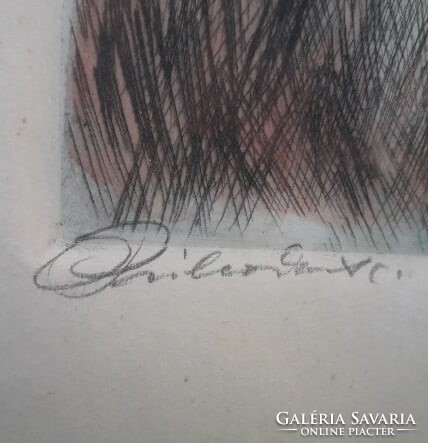 Prihoda / glatz - colored etching.