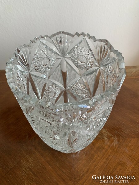Ólom kristály váza 25 cm