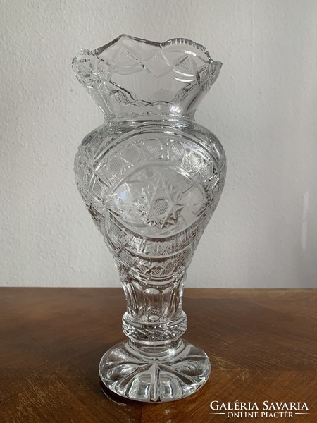 Ólom kristály váza 33,5 cm