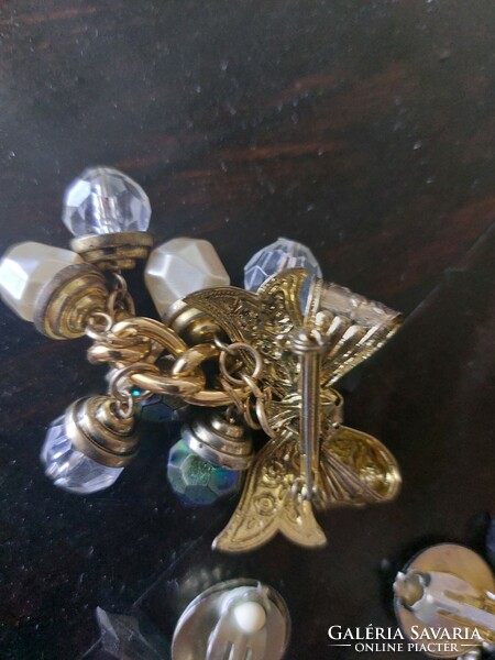 Retro jewelry set (brooch + clip)
