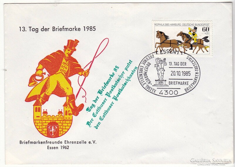 Németország emlékboríték, első napi bélyegzéssel 1985