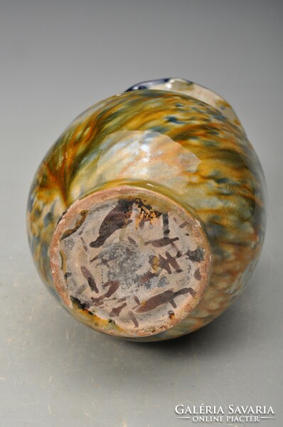 Ritka art deco kerámia váza 19,5 cm Mezőtúr