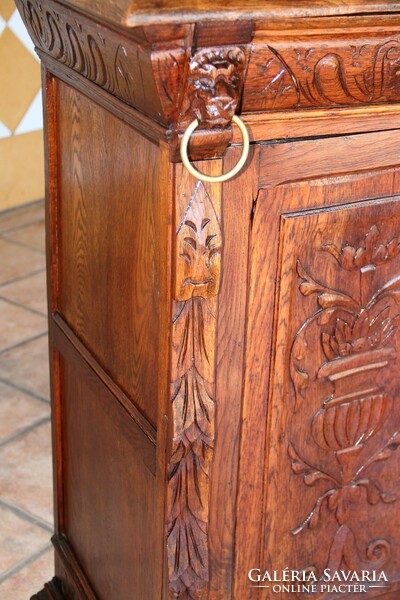 Old German chest of drawers made of oak