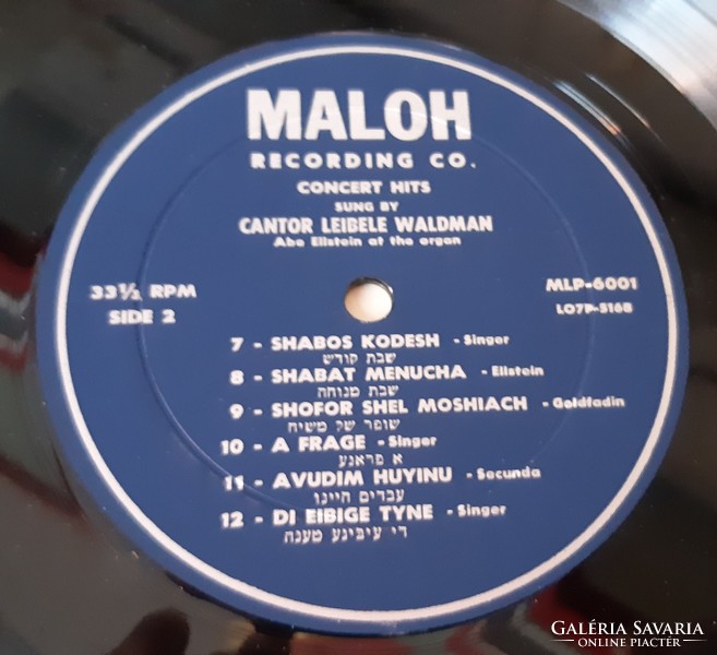 Jewish vinyl record: cantor leibele waldman in jewish songs - magidish - lp - vinyl - judaica