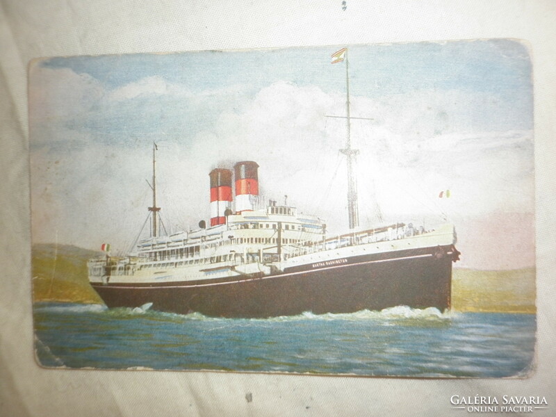 Régi hajót ábrázoló képeslap 1900 as évek eleje