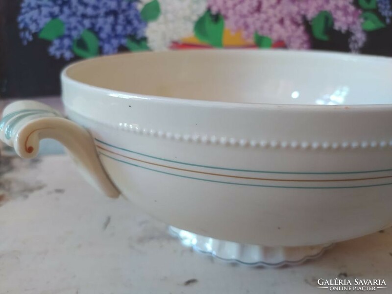 H&c, haas & czjzek large antique patty bowl, soup bowl
