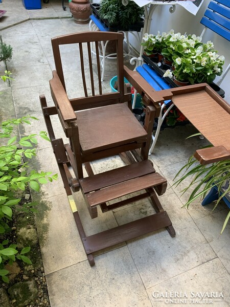 Antique highchair, potty and swing chair in one xx