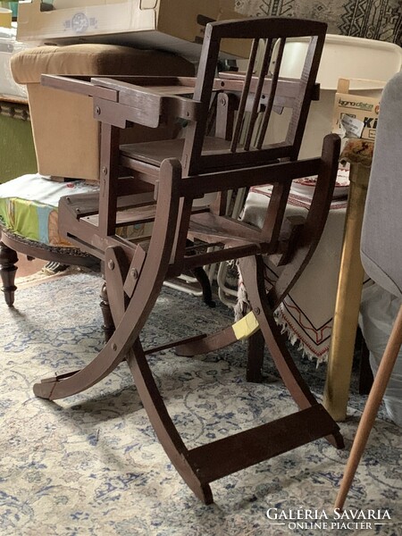 Antik etető szék, bili és hinta szék egyben XX.sz eleje