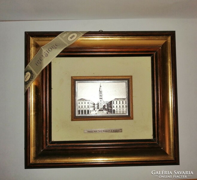 Old Italian 800 silver wall picture beautiful mural flawless modena