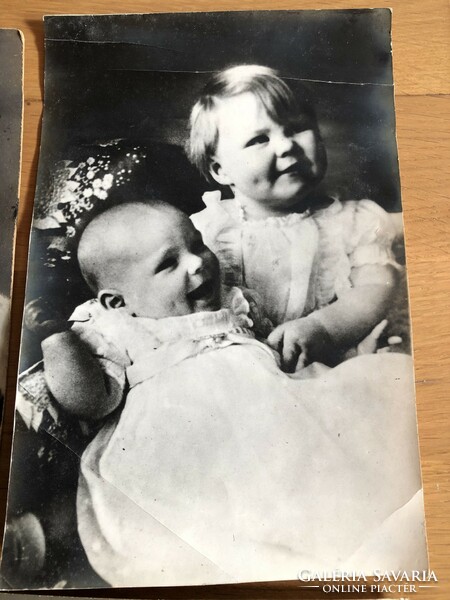 4 db Holland királyi család - Margriet és Beatrix hercegnő gyerekkori fénykép, kép