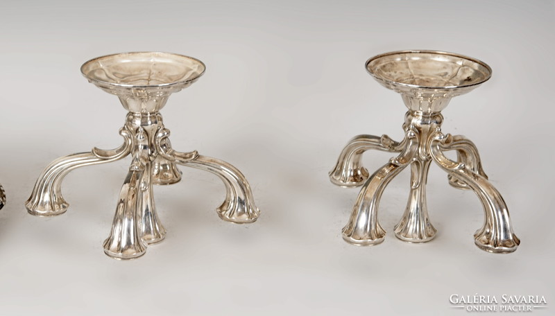 Silver 5-branch candlestick in pairs