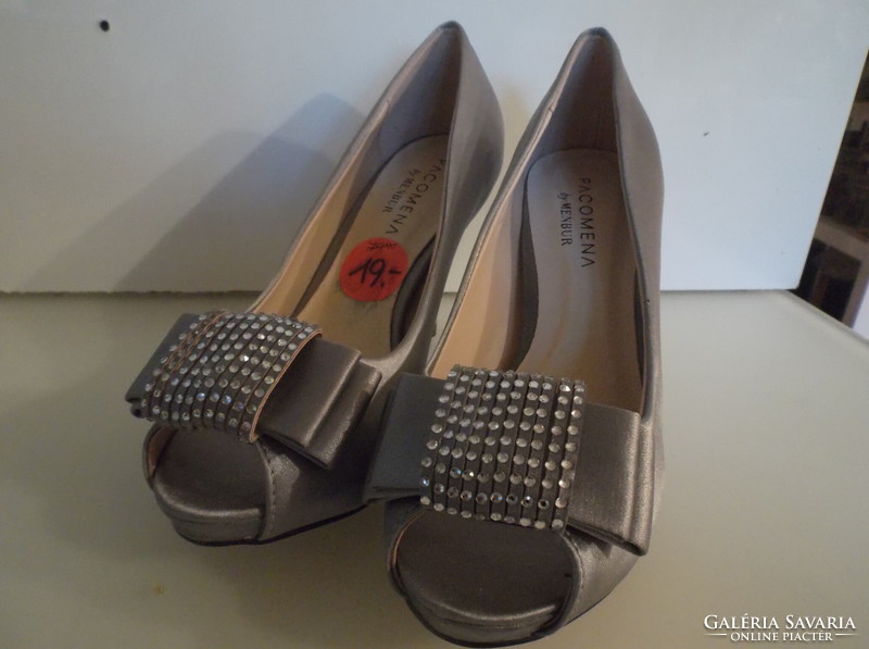 Shoes - new - pacomena - rhinestone - satin - 36 - insole 23 cm - heel 9 cm german