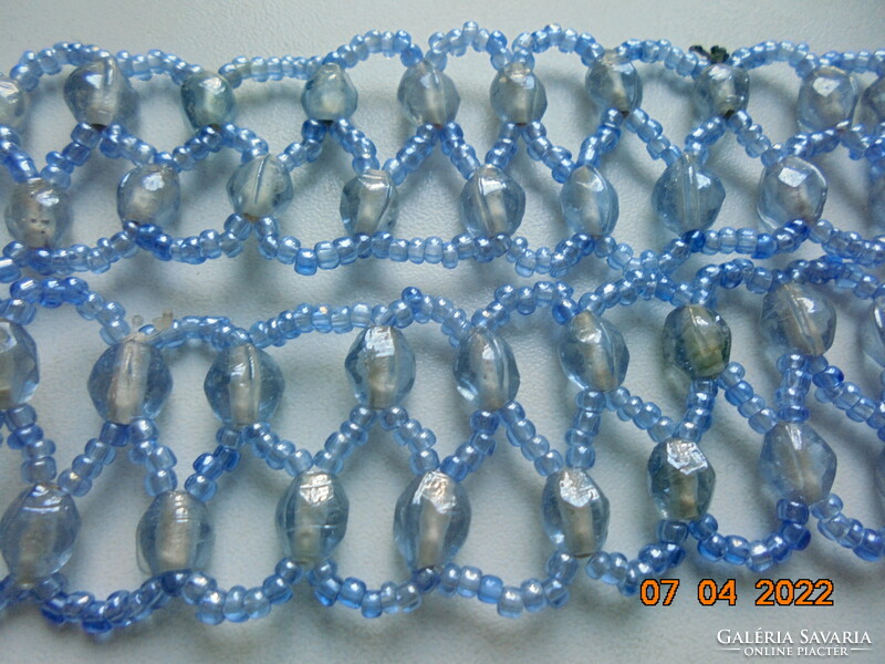 Choker strung with tiny blue pearls