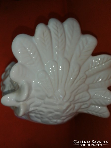 Large porcelain dove figurine with flowerpot. With the indication of Romania.
